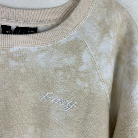 Roxy Tie Dye Sweatshirt Size XL Tan White Casual Athleisure - Picture 4 of 6